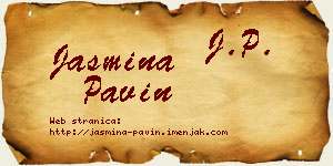 Jasmina Pavin vizit kartica